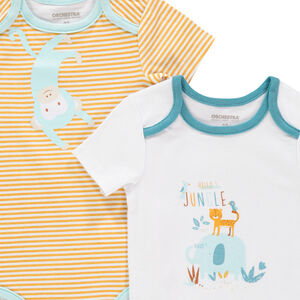 Lot de 5 bodies manches courtes motifs animaux de la jungle 