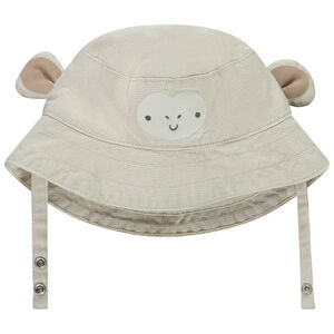 Bob en toile avec oreilles 3D + broderie pour bébé garçon 