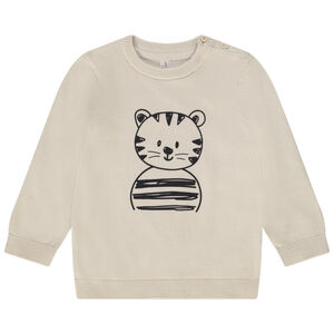 Trui in gebreid fantasieprint voor baby jongen 