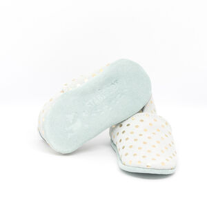 Chaussons souples 0-3M en suède Babysoft Gris étoiles  