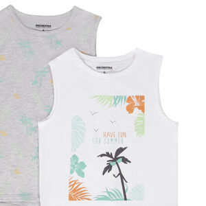 Set van 5 T-shirts in jersey met fantasieprint jongens 