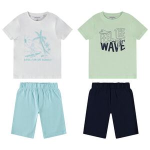 Lot de 2 pyjamas courts prints fantaisie garçon 