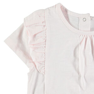 Tee-shirt à manches courtes volantées 