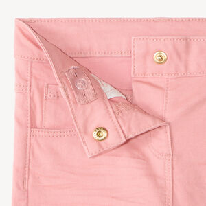 Slimme babymeisjesbroek van uni twill 