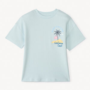 T-shirt manches courtes en nid d'abeille print fantaisie pour garçon 