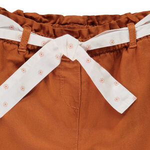 Pantalon in lyocell met fantasie strik voor baby meisje 