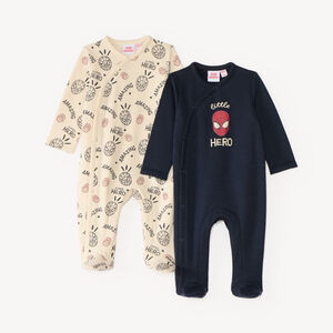 Set van 2 jongens slaapzakken in sherpa met Spider-Man Marvel motief (afwerkingen verschillen per leeftijd) 