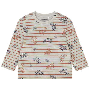 T-shirt manches longues en jersey imprimé fantaisie pour bébé garçon 