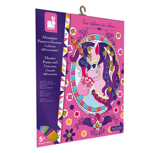 Set Créatif Mosaïques en Mousse Poneys et Licornes 