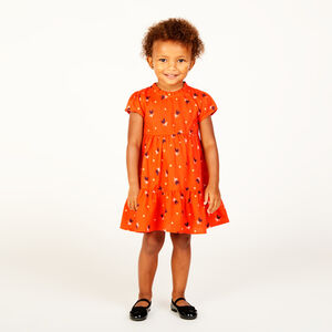 Robe manches courtes imprimé cœurs pour bébé fille 