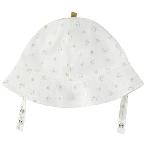 Bob in popeline bedrukt met beren/zonnen voor baby jongen 