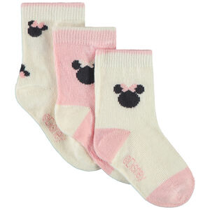 Lot de 3 paires de chaussettes Minnie Disney pour bébé fille 