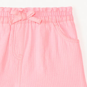 Korte ongebleekte katoenen broek voor babymeisjes 