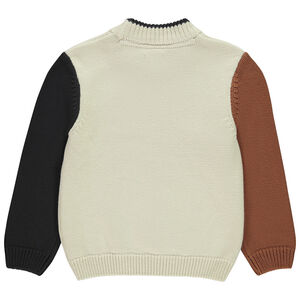 Pull en tricot effet color block avec patch pour bébé garçon 