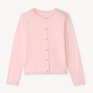 Gilet en tricot uni pour fille 