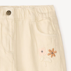 Jeans met geborduurde bloemen voor babymeisjes 