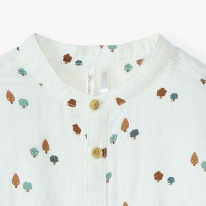 Hemd met lange mouwen, bomenprint, voor babyjongens 