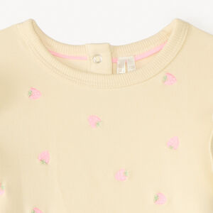 Sweat molleton oversize broderie fantaisie pour bébé fille 
