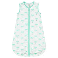 Turbulette en gaze avec renards imprim&eacute;s all-over 