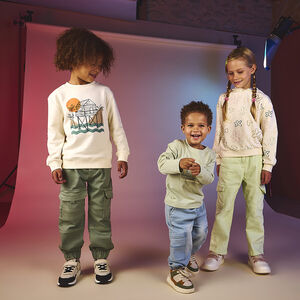 Jeans oversized cargo meisjes 