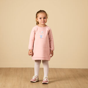 Fleece jurk met patch van fantasie meisjes 