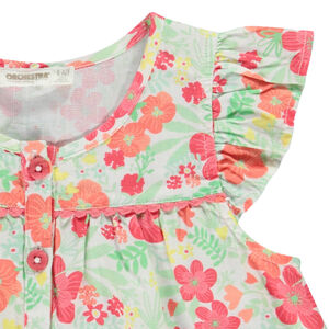 Tunique manches courtes imprimé floral pour fille 