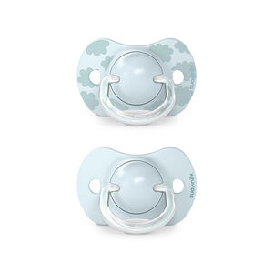 Set van 2 siliconen fopspeenen SX Pro 0-6M Dreams Blue 
