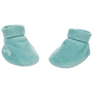 Pantoffels van fluweel blauw met borduursel 