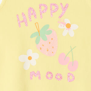Glitterprint tanktop voor babymeisjes 