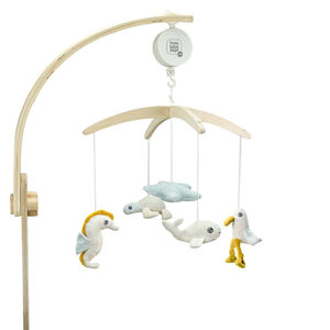 Mobile musicale arche en bois 5 peluches  