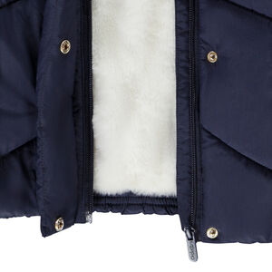 Doudoune matelassée à capuche doublure sherpa pour fille 