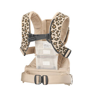 Porte Bébé One en coton - Beige / Léopard 