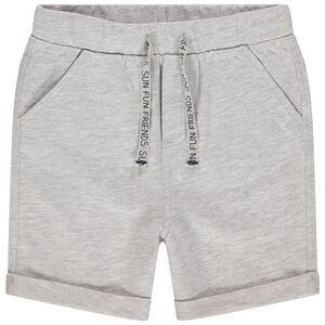 Bermuda en molleton uni à cordons imprimés pour bébé garçon 