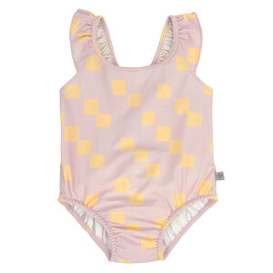 Badpak T98 (25-36 maanden) Checkerboard Pale Pink/Yellow 