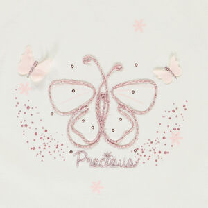 T-shirt manches courtes avec papillon cording pour fille  