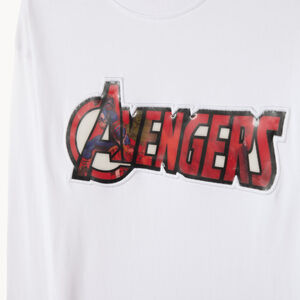 Langarm T-shirt voor jongens met lenticulaire Avengers Marvel-print 