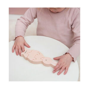 Puzzle formes animaux en bois - Mrs Rabbit 