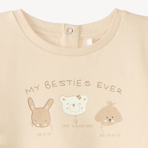 Sweat bouffant voor meisjes met flounces van fleece 