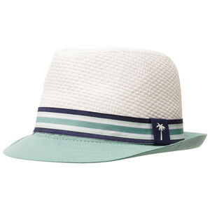 Borsalino hoed tweekleurig met gestreepte galon voor babyjongens 