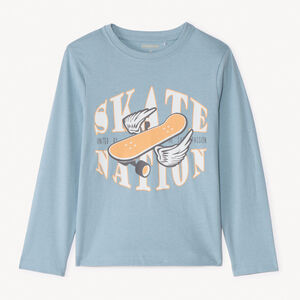 Langarm T-shirt met print voor jongens 