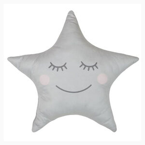 Coussin étoile 44 x 37 cm - Gris 