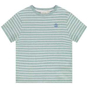 T-shirt met korte mouwen, gestreept palmprint voor jongen 