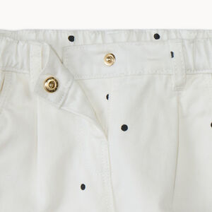 Joggingbroek met zwarte stippen voor babymeisje 