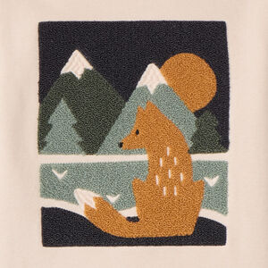 Sweatshirt van geborstelde fleece met 3D-lussenpatch voor jongens 