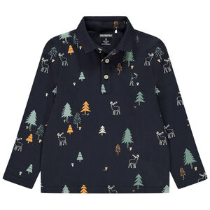 Polo manches longues imprimé fantaisie pour garçon  