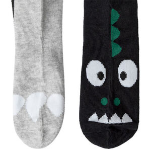 Lot de 2 paires de chaussettes assorties motif Dinosaure 