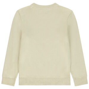 Pull en tricot uni print World garçon 