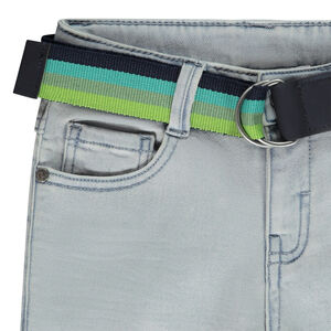 Bermuda effet jean avec ceinture amovible pour garçon 