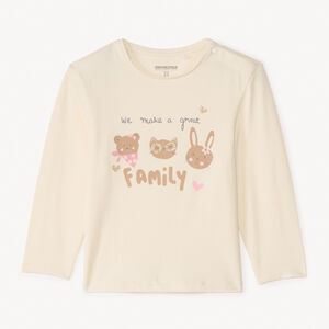 Langarm T-shirt met dierenprint voor babymeisjes 