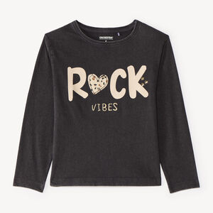 T-shirt met lange mouwen voor meisjes met opdruk "Rock Vibes 